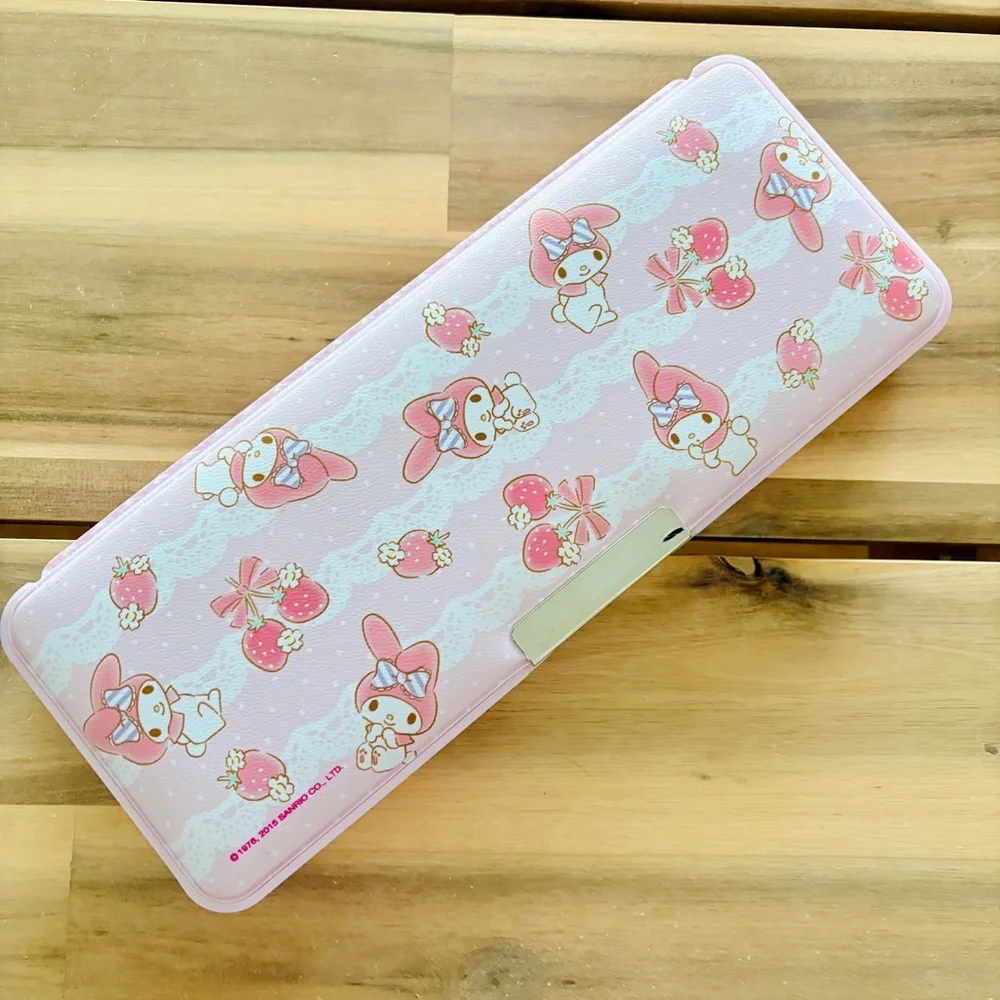 My Melody Sanrio - double open pencil case - pink strawberry 2015